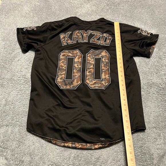 Kayzo Unleashed Jersey Mens Medium 00 Camo Reversible Button Shirt Y2K - Picture 7 of 8